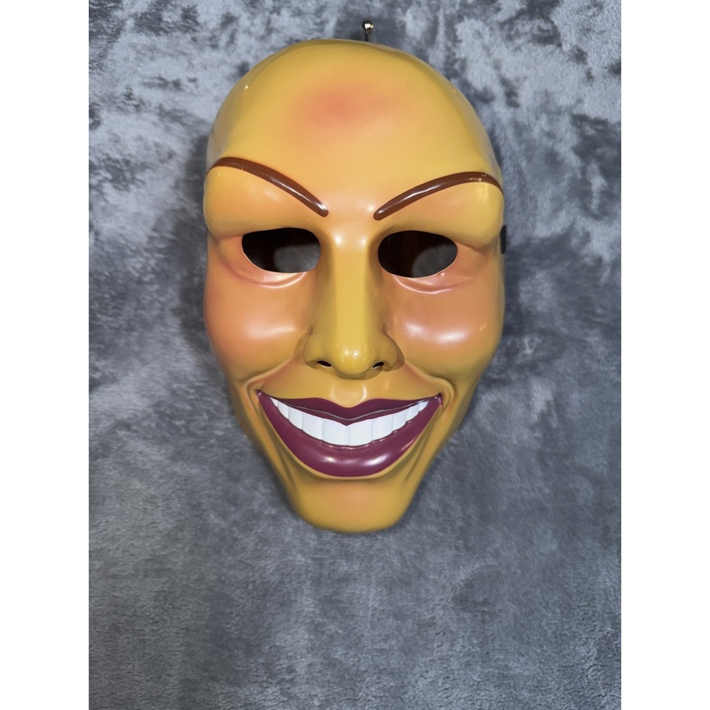 Purge Halloween Mask Adult Unisex Movie Costume Smiley Face Orange Replica‎